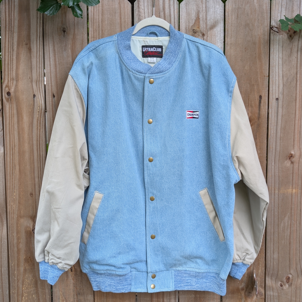 Vintage NWT Ultra Club Collection Champion Racing Work Varsity Bomber Jacket
